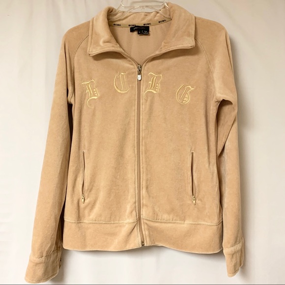 BCBGMaxAzria Velvet Track Zip Up Jacket Velour - Picture 2 of 6
